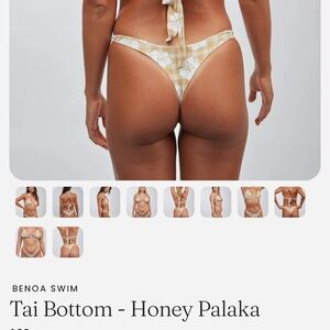 Benoa Swim Tai Bottom - Honey Palaka